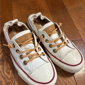 Converse Leather Slip-on White Sneakers size women’s 6